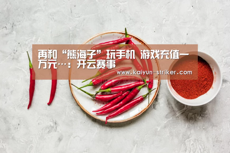 再和“熊海子”玩手机 游戏充值一万元…:开云赛事(图3) 开云赛事